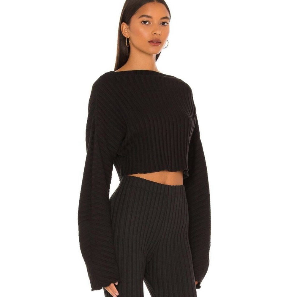 Simon Miller rib zipper top black. Size medium